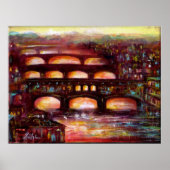 Ponte Vecchio en andere bruggen van Florence Poster (Voorkant)