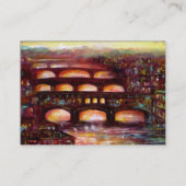 Ponte Vecchio en andere bruggen van Florence, Roze Visitekaartje (Achterkant)