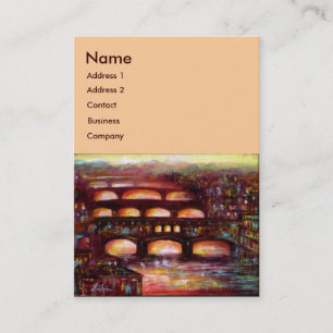 Ponte Vecchio en andere bruggen van Florence, Roze Visitekaartje