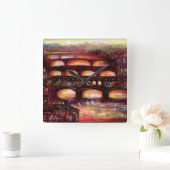 Ponte Vecchio en andere bruggen van Florence Vierkante Klok (Huis)