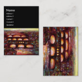 Ponte Vecchio en andere bruggen van Florence, zwar Visitekaartje (Voorkant / Achterkant)