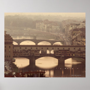 Ponte Vecchio en Arno Poster