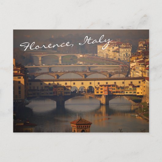 Ponte Vecchio en Bruggen van Florence, Italië Briefkaart (Voorkant)