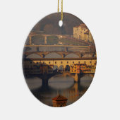 Ponte Vecchio en Bruggen van Florence, Italië Keramisch Ornament (Rechts)