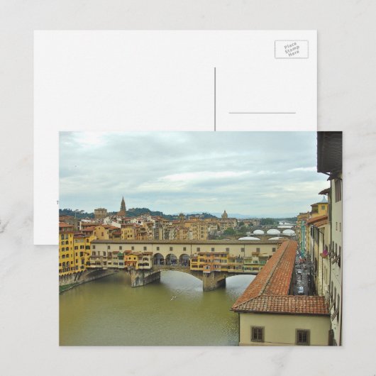 Ponte Vecchio - Florence, Italië Briefkaart (Voorkant / Achterkant)