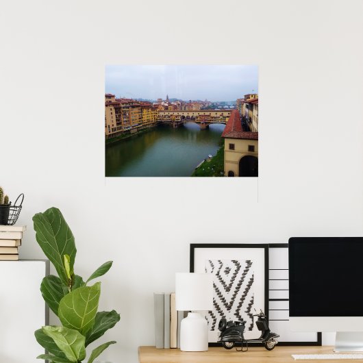 Ponte Vecchio, Florence, Italië Poster (Thuiskantoor)