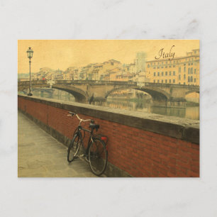 Ponte Vecchio Florence Italië Vintage Feestdagenkaart