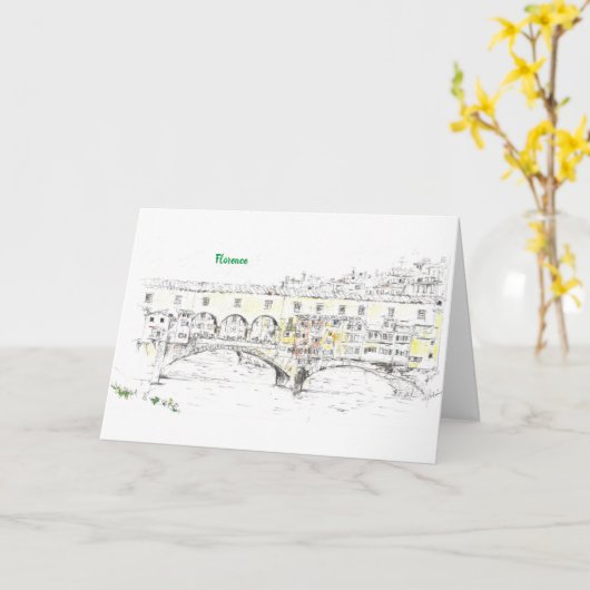 Ponte Vecchio, Florence Kaart (Gele Bloem)
