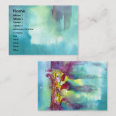 PONTE VECCHIO Florence, Nachtblauw Waterverf Visitekaartje (Voorkant / Achterkant)