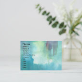 PONTE VECCHIO Florence, Nachtblauw Waterverf Visitekaartje (Staand voorkant)