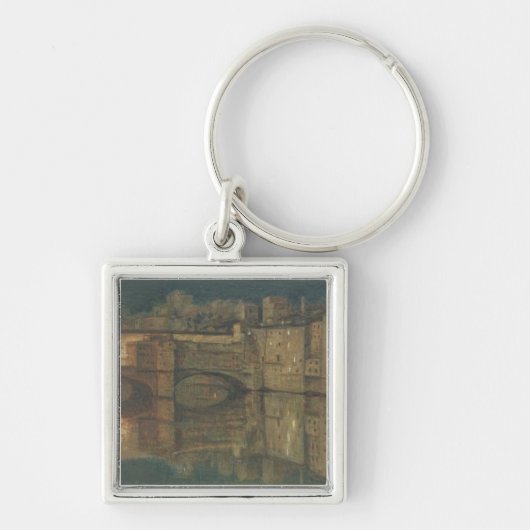 Ponte Vecchio, Florence (olie op doek) Sleutelhanger (Voorkant)