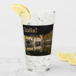 Ponte Vecchio Night Scene Reflecterende Arno Glas