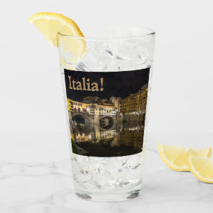 Ponte Vecchio Night Scene Reflecterende Arno Glas