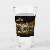 Ponte Vecchio Night Scene Reflecterende Arno Glas (Voorkant)