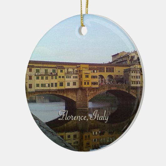 Ponte Vecchio Old Bridge Florence Italië Gift Keramisch Ornament (Links)