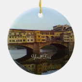 Ponte Vecchio Old Bridge Florence Italië Gift Keramisch Ornament (Achterkant)