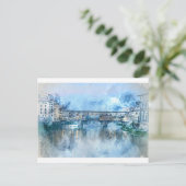 Ponte Vecchio op de Arno in Florence, Italië Briefkaart (Staand voorkant)