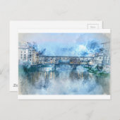 Ponte Vecchio op de Arno in Florence, Italië Briefkaart (Voorkant / Achterkant)