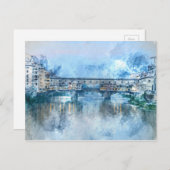 Ponte Vecchio op de Arno in Florence, Italië Briefkaart (Voorkant / Achterkant)