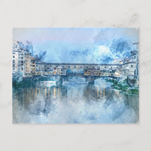 Ponte Vecchio op de Arno in Florence, Italië Briefkaart (Voorkant)