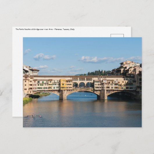 Ponte Vecchio oude brug - Florence, Italië Briefkaart (Voorkant / Achterkant)