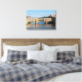 Ponte Vecchio oude brug - Florence, Italië Canvas Afdruk (Insitu (Slaapkamer))