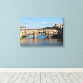 Ponte Vecchio oude brug - Florence, Italië Canvas Afdruk (Insitu (Houten vloer))