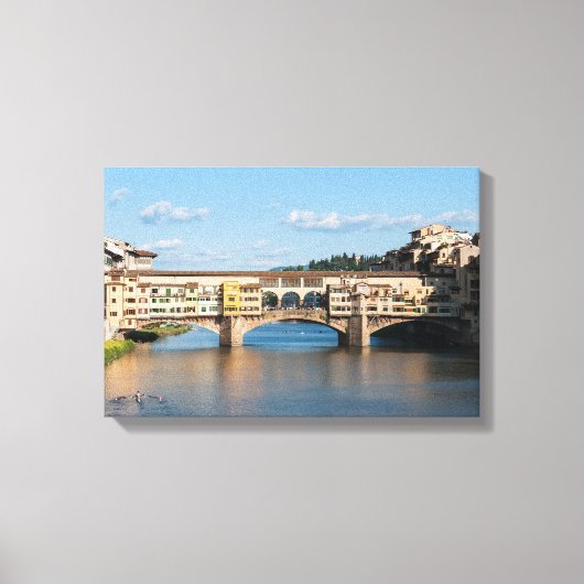 Ponte Vecchio oude brug - Florence, Italië Canvas Afdruk (Voorkant)