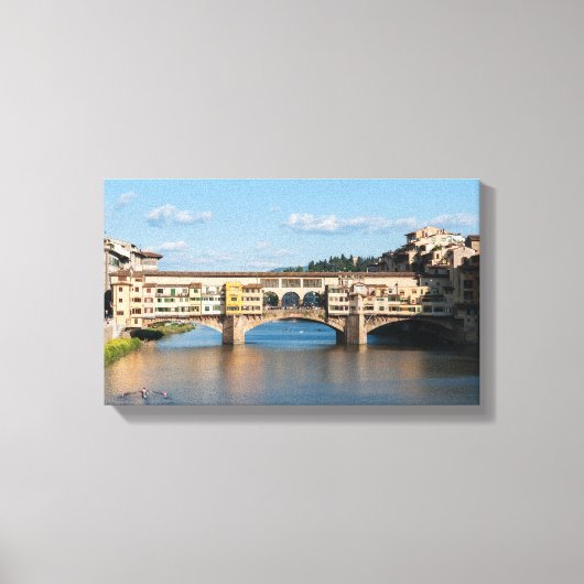 Ponte Vecchio (oude brug) - Florence, Italië Canvas Afdruk (Voorkant)