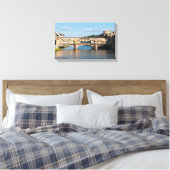 Ponte Vecchio (oude brug) - Florence, Italië Canvas Afdruk (Insitu (Slaapkamer))