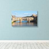 Ponte Vecchio (oude brug) - Florence, Italië Canvas Afdruk (Insitu (Houten vloer))