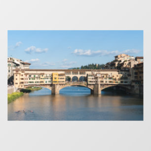 Ponte Vecchio (oude brug) - Florence, Italië Raamsticker