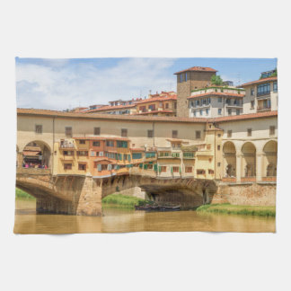 Ponte vecchio overdag, Florence of Firenze, Italia Theedoek
