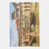 Ponte vecchio overdag, Florence of Firenze, Italia Theedoek (Verticaal)