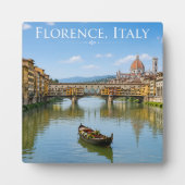 Ponte Vecchio Romantisch Stadsgezicht Kunstwerk Fotoplaat (Voorkant)