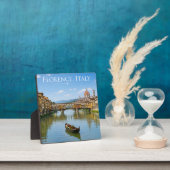 Ponte Vecchio Romantisch Stadsgezicht Kunstwerk Fotoplaat (Insitu)