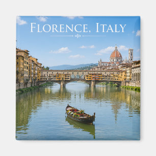Ponte Vecchio Romantisch Stadsgezicht Kunstwerk Magneet