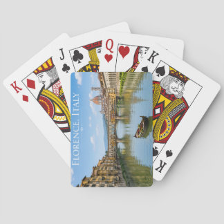 Ponte Vecchio Romantisch Stadsgezicht Kunstwerk Pokerkaarten