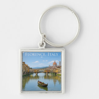 Ponte Vecchio Romantisch Stadsgezicht Kunstwerk Sleutelhanger