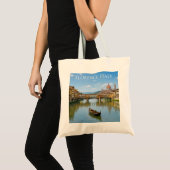 Ponte Vecchio Romantisch Stadsgezicht Kunstwerk Tote Bag (Voorkant (product))