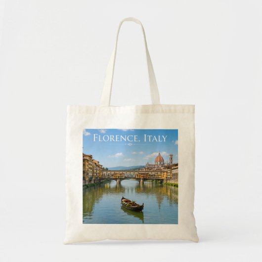 Ponte Vecchio Romantisch Stadsgezicht Kunstwerk Tote Bag (Voorkant)