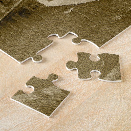 Ponte Vecchio Sepia Sketch Legpuzzel (Zijkant)