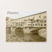 Ponte Vecchio Sepia Sketch Legpuzzel (Horizontaal)