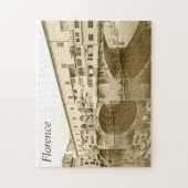Ponte Vecchio Sepia Sketch Legpuzzel (Verticaal)