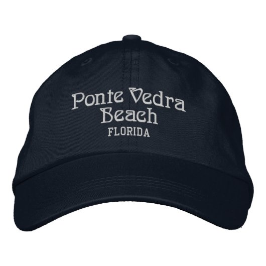 Ponte Vedra Beach Florida geborduurde honkbalhoed Pet (Voorkant)