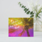 Ponte Vedra Beach Florida Palm Tree Briefkaart (Staand voorkant)