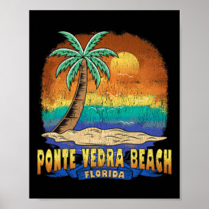 Ponte Vedra Beach Florida Vintage in nood Souve Poster