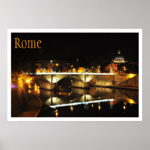 Ponte Vittorio Emanuele II Bridge, Vaticaanstad Poster