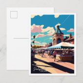 Pontefract Engeland Vintage Travel Illustration Briefkaart (Voorkant / Achterkant)