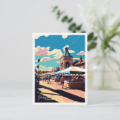 Pontefract Engeland Vintage Travel Illustration Briefkaart (Staand voorkant)